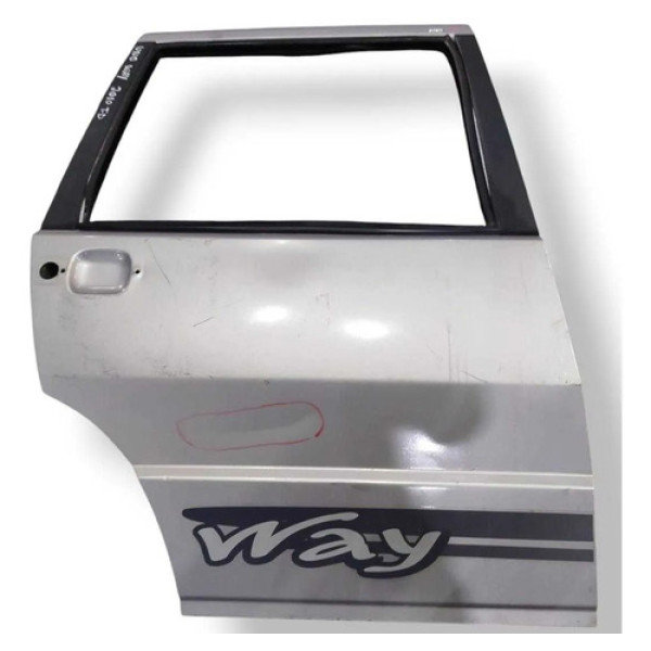 Porta Traseira Direita Fiat Uno Way 2010 2011 2012 Detalhe Traseira Direita Prateado