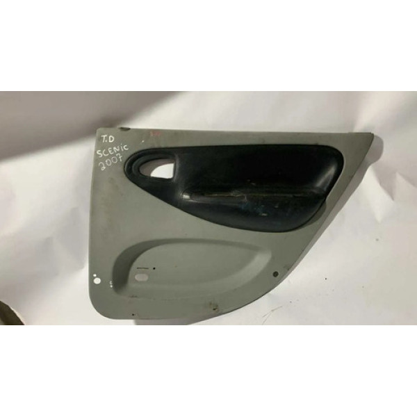 Forro Porta Traseira Direita Renault Scenic 2007 7702280080 Cinza E Preto