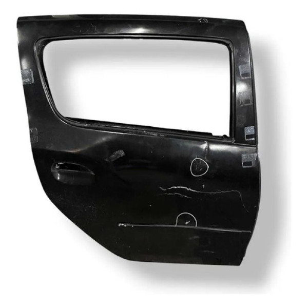 Porta Traseira Direita Renault Sandero 2014 2015 Detalhe Traseira Direita Preto