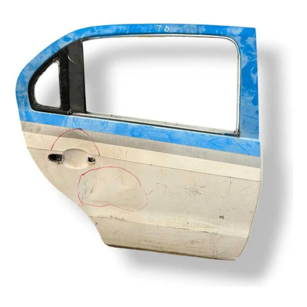 Porta Traseira Direita Vw G6 Voyage 2014 A 2016 Com Detalhe Traseira Direita Branco