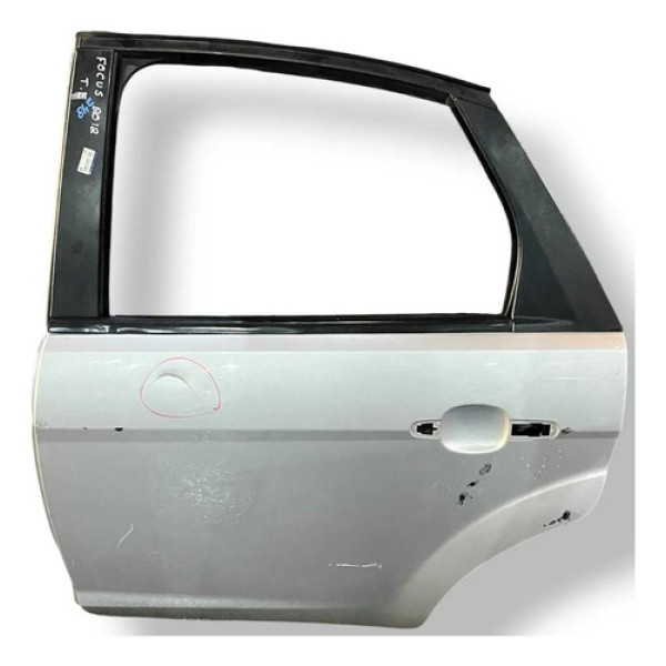 Porta Traseira Esquerda Ford Focus 2009 2010 A 2013 Detalhe Traseira Esquerdo Prateado