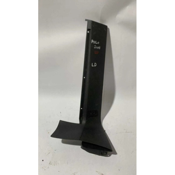 Acabamento Inferior Painel Direito Vw Polo 2004 6q1857921 Preto Liso