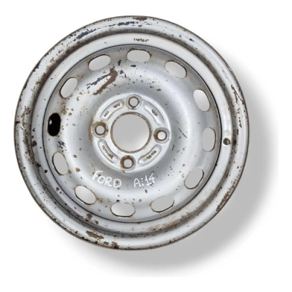 Roda Avulsa Aro 14 Ford Ka Fiesta Sedan - 4 Furos Original Branco