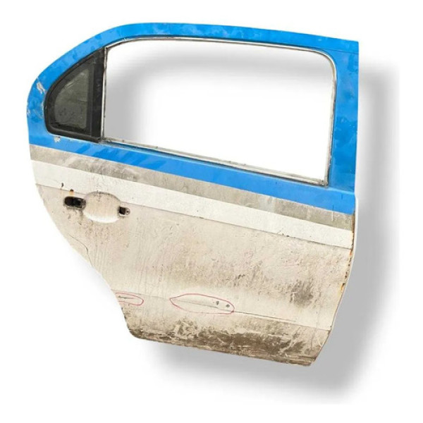 Porta Traseira Direita Vw Voyage G6 2014 A 2016 Com Detalhe Traseira Direita Branco