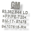 Forro Porta Dianteira Direita Chevrolet Celta 2011 93382844 Cinza