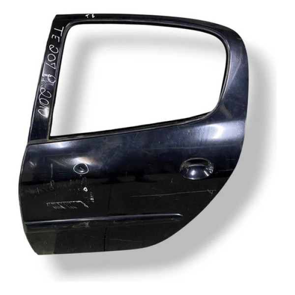 Porta Traseira Esquerda Peugeot 207 Passion 1.6 2010 Detalhe Traseira Esquerdo Preto