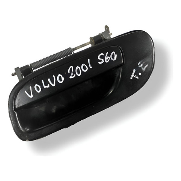 Maçaneta Externa Traseira Esquerda Volvo S60 2001 2002 Preta Traseira