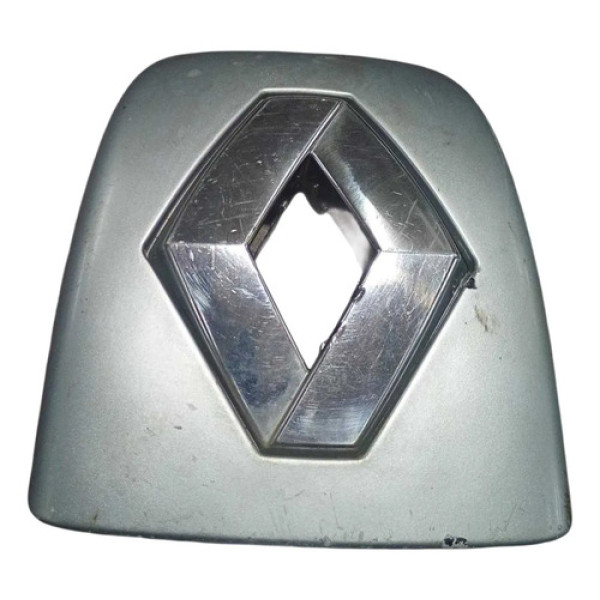 Emblema Tampa Traseira Renault Clio 2008 N0502524 Detalhe Prateado