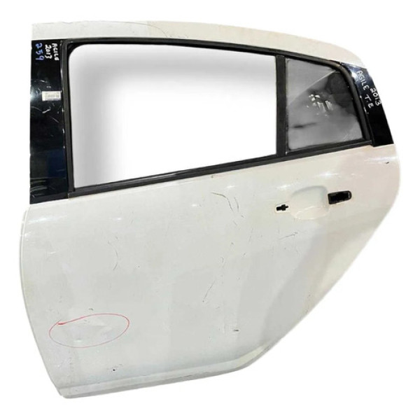 Porta Traseira Esquerda Chevrolet Agile 2010 A 2014 Detalhe Traseira Esquerdo Branco
