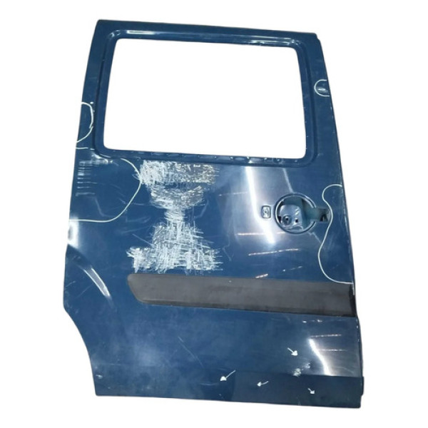 Porta Correr Lateral Direita Fiat Doblo 2014 2015 Detalhe Traseira Direita Azul