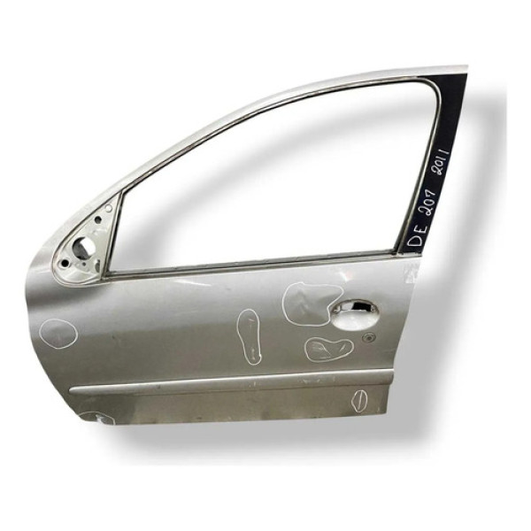 Porta Dianteira Esquerda Peugeot 207 1.4 - 2011 2012 Detalhe Dianteira Esquerdo Prateado