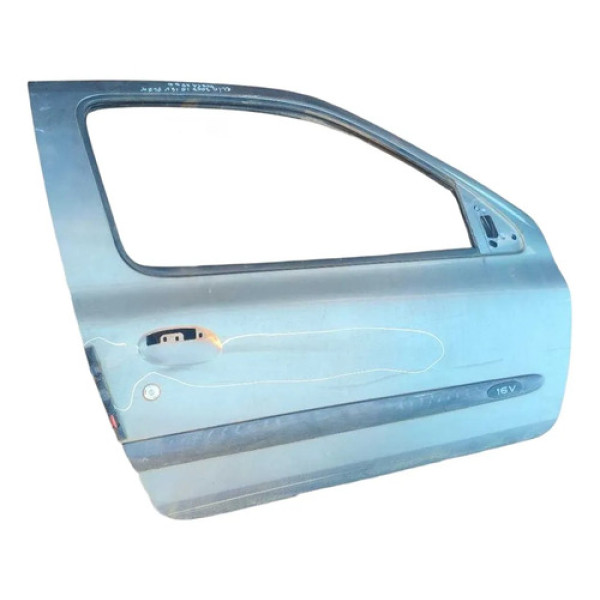 Porta Dianteira Direita Renault Clio 1.0 16v 2p 2007 Detalhe Dianteira Direita Azul