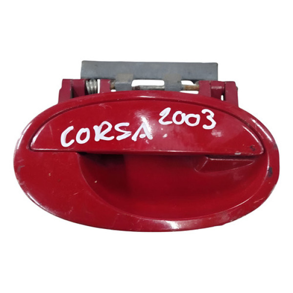 Maçaneta Externa Traseira Direita Gm Corsa 1.0 2003 24424876 Vermelho Traseira