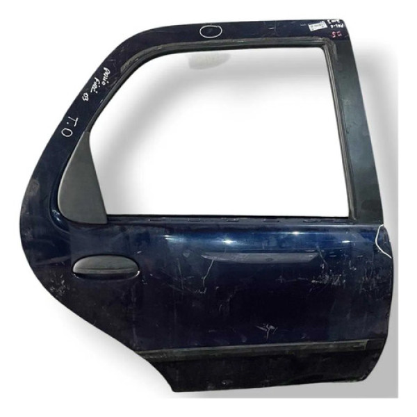 Porta Traseira Direita Fiat Palio Fire 2003 2004 Detalhe Traseira Direito Preto