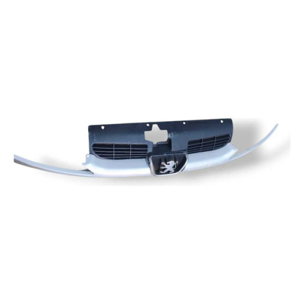 Moldura Grade Parachoque Peugeot 206 2005 Detalhe 9628691277 Branco Brilhante