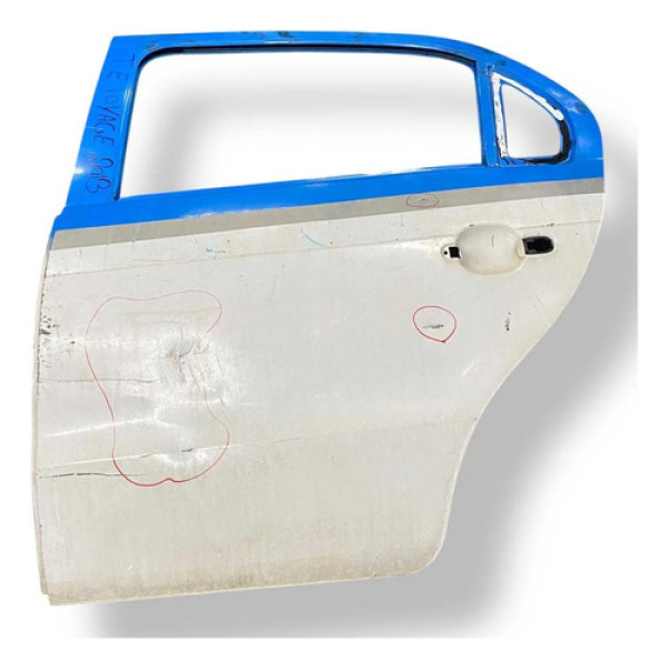 Porta Traseira Esquerda Volkswagen Voyage 2013 2014 Detalhe Traseira Esquerdo Branco
