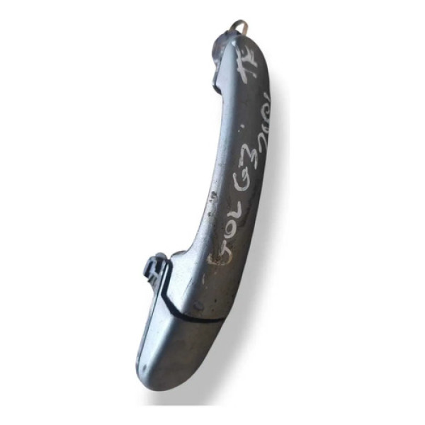 Maçaneta Externa Traseira Esquerda Vw Gol G3 2001 2002 2003 Prateado Traseira