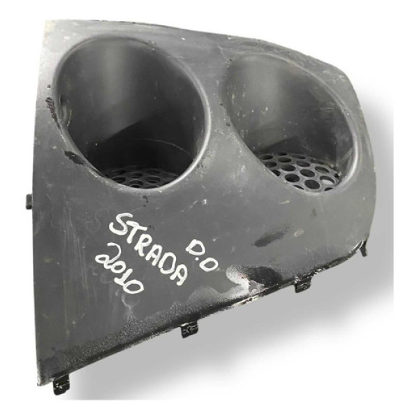 Moldura Grade Parachoque Direito Fiat Strada 2010 2011 2012 Preto Plástico Fosco