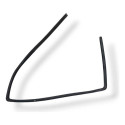Canaleta Vidro Traseira Direito Chevrolet Zafira 2008 2009 Preto