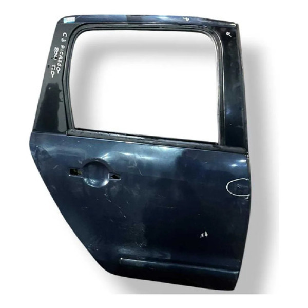 Porta Traseira Direita Citroen C3 Picasso 2011/2015 Detalhe Traseira Direito Preto
