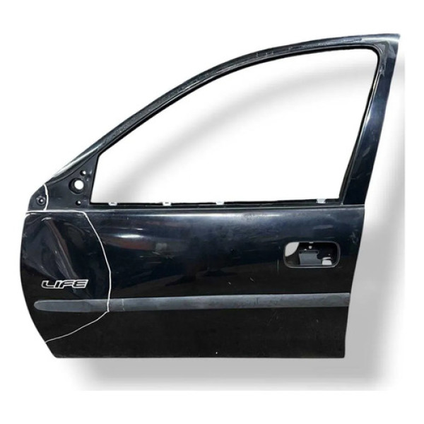 Porta Dianteira Esquerda Chevrolet  Corsa 2007 2008 Detalhe Dianteira Esquerdo Preto