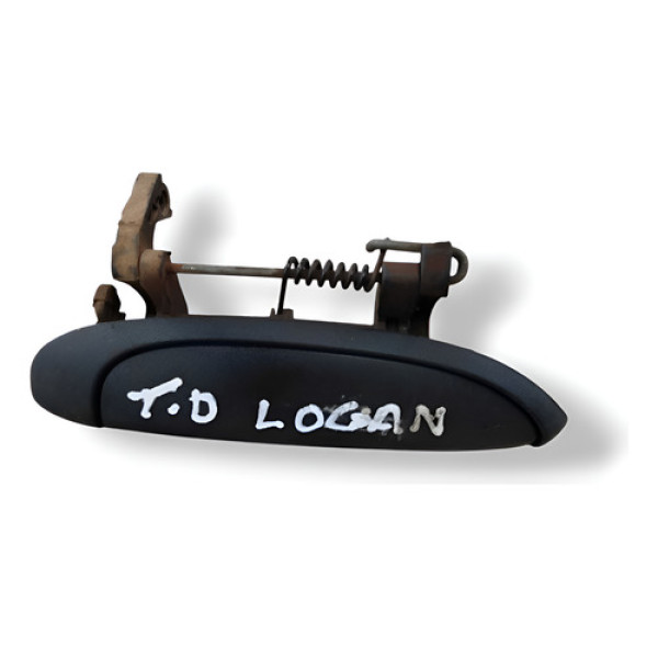 Maçaneta Externa Traseira Direita Logan 2008 2009 7700433076 Preto Traseira