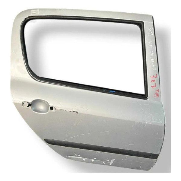 Porta Traseira Direita Peugeot 307 2005 2006 A 2012 Detalhe Traseira Direito Prateado