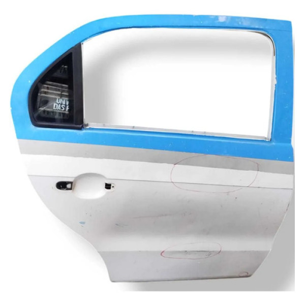 Porta Traseira Direita  Volkswagen Voyage 2014 2015 Detalhe Traseira Direita Branco