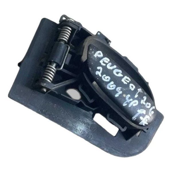Maçaneta Interna Traseira Esquerda Peugeot 206 4p 2001/2004 Preto Traseira