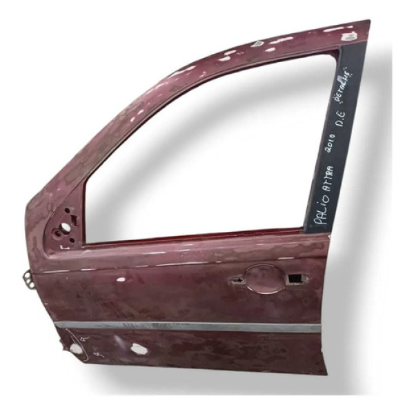 Porta Dianteira Esquerda Fiat Palio Attractive 2010 Detalhe Dianteira Esquerdo Vermelho