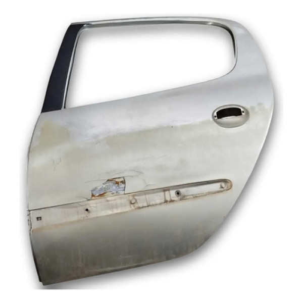 Porta Traseira Esquerda Peugeot 207 2011 2012 2013 Detalhe Traseira Esquerdo Prateado