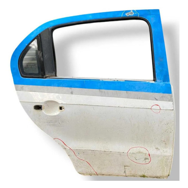 Porta Traseira Direita Volkswagen Voyage 2014 A 2016 Detalhe Traseira Direta Branco