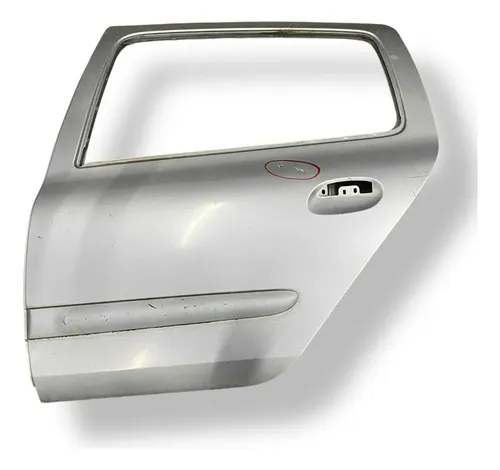 Porta Traseira Esquerda Renault Clio 2007 2008 Detalhe Traseira Esquerdo Prateado