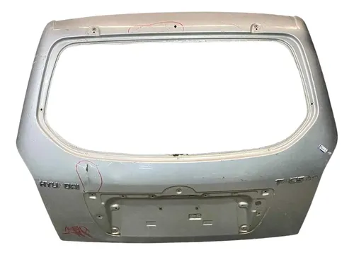 Tampa Traseira Hyundai Tucson 2007 2008 2009 Detalhe  Prateado