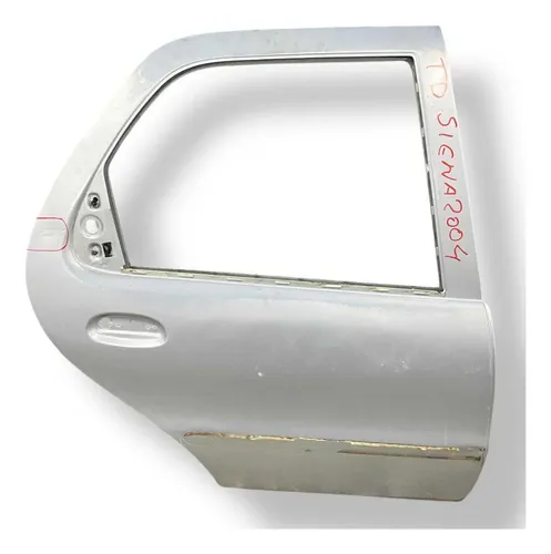 Porta Traseira Direita Fiat Siena 2005 2006 2007 08 Detalhe Traseira Esquerdo Prateado