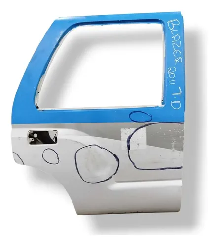 Porta Traseira Direita Chevrolet Blazer 2010 2011 Detalhe Traseira Direita Branco