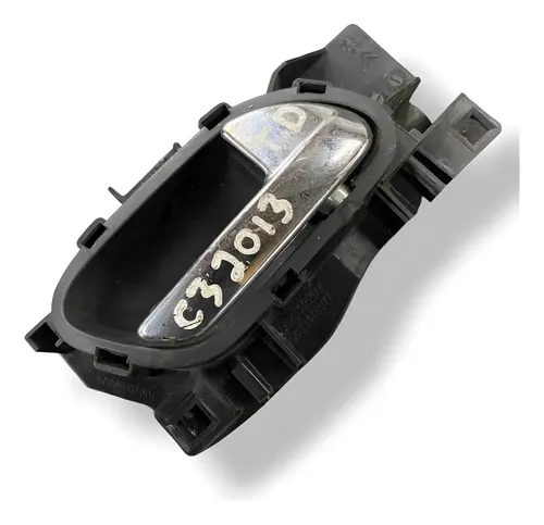 Maçaneta Interna Traseira Direita Citroën C3 2013 1904002 Prateado Traseira