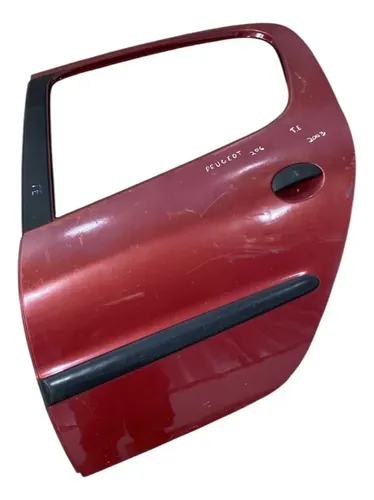Porta Traseira Esquerda Peugeot 206 - 2001 2002 2003 A 2014 Traseira Esquerdo Vermelho