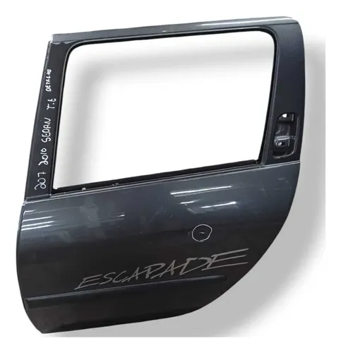 Porta Traseira Esquerda Peugeot 207 Sedan 2010 2011 Detalhe Traseira Esquerdo Preto