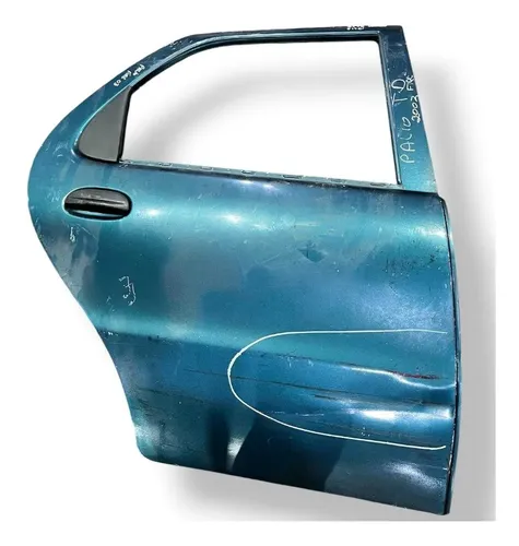 Porta Traseira Direita Fiat Palio Fire 2002 2003 C/detalhe Traseira Direita Azul