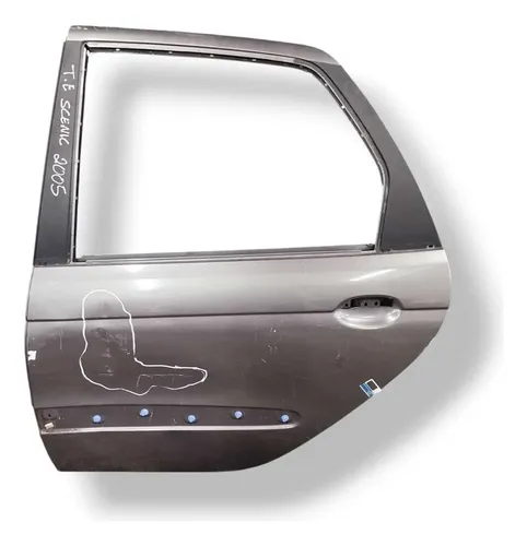 Porta Traseira Esquerda Renault Scenic 2004 2005 Com Detalhe Traseira Esquerdo Cinza