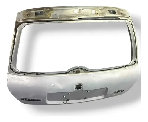 Tampa Traseira Porta Malas Renault Clio 2002 2003 Detalhe Prateado
