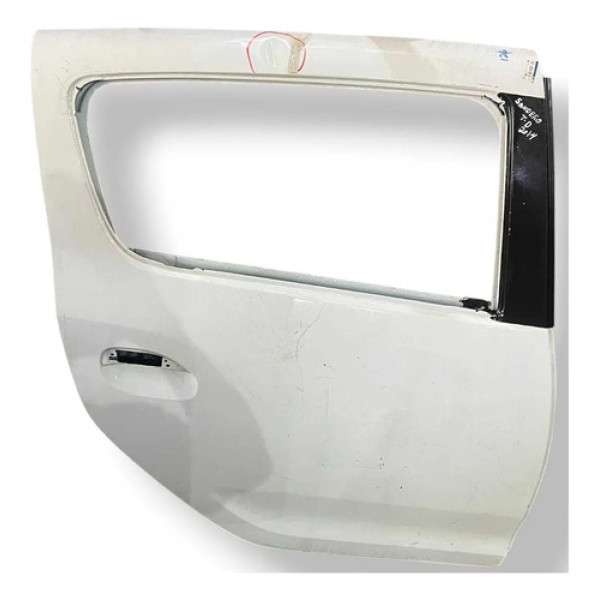 Porta Traseira Direita Renault Sandero 2014 A 2020 Detalhe Traseira Direito Branco