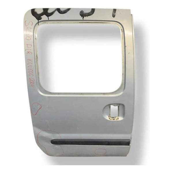 Porta Traseira Direita (correr ) Renault Kangoo 2004 Detalhe Traseira Esquerdo Prateado
