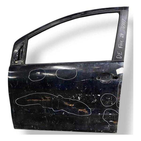 Porta Dianteira Esquerda Volkswagen Fox 2007 2008 Detalhe Dianteira Esquerdo Preto