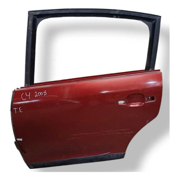 Porta Traseira Esquerda Citroen C4 - 2008 2009 2010 A 2012 Traseira Esquerdo Vermelho