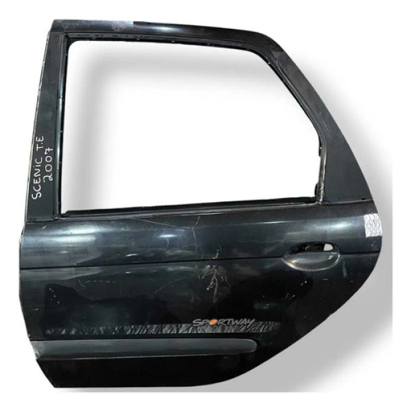 Porta Traseira Esquerda Renault Scenic 2007 2008 2009 2010 Traseira Esquerdo Preto