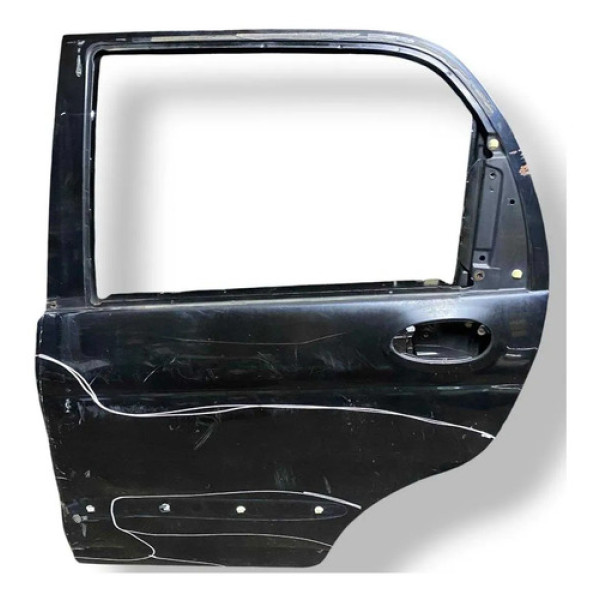 Porta Traseira Esquerda Chery Qq 2012 2013 2014 Detalhe Traseira Esquerdo Preto