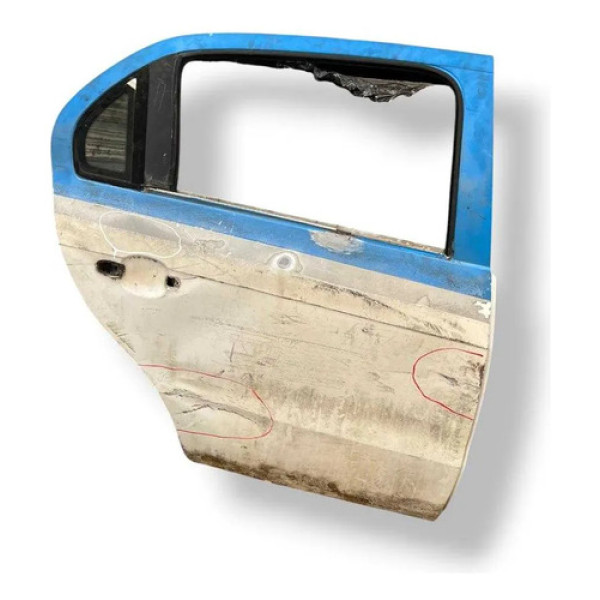 Porta Traseira Direita Vw Voyage 2014/2015/2016 Com Detalhe Traseira Direita Branco