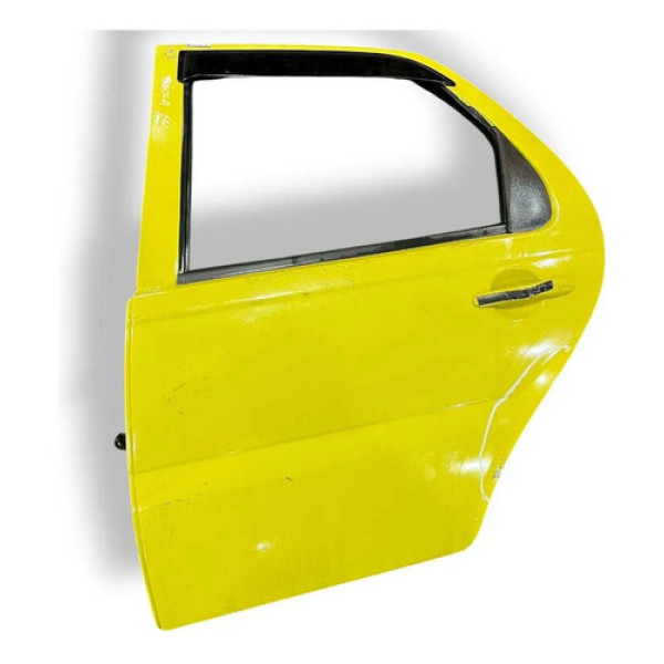 Porta Traseira Esquerda Fiat Siena 2004 2005 2006 Detalhe Traseira Esquerdo Amarelo